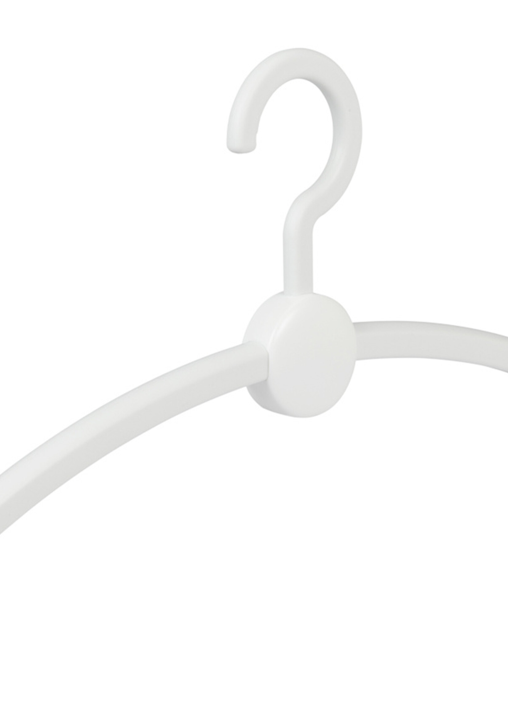 Garderobehanger - Jassenhanger - Volwassenen - 708110 - 12 Stuks - Point - Kunststof - Wit - Wit - 45 cm - Kledinghanger - Kleerhanger