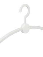 Garderobehanger - Jassenhanger - Volwassenen - 708110 - 8 Stuks - Point - Kunststof - Wit - Wit - 45 cm - Kledinghanger - Kleerhanger