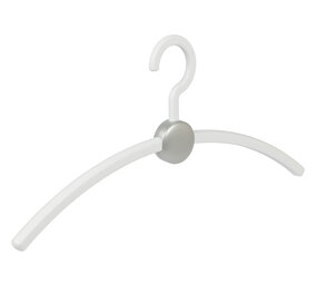Garderobehanger - Jassenhanger - Volwassenen - 708120 - 20 Stuks - Point - Kunststof - Wit - Zilver - 45 cm - Kledinghanger - Kleerhanger Garderobehanger - Jassenhanger - Volwassenen - 708120 - 20 Stuks - Point - Kunststof - Wit - Zilver - 45 cm - Kledinghanger - Kleerhanger