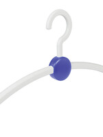 Garderobehanger - Jassenhanger - Volwassenen - 708130 - 20 Stuks - Point - Kunststof - Wit - Blauw - 45 cm - Kledinghanger - Kleerhanger