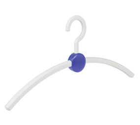 Garderobehanger - Jassenhanger - Volwassenen - 708130 - 6 Stuks - Point - Kunststof - Wit - Blauw - 45 cm - Kledinghanger - Kleerhanger Garderobehanger - Jassenhanger - Volwassenen - 708130 - 6 Stuks - Point - Kunststof - Wit - Blauw - 45 cm - Kledinghanger - Kleerhanger