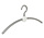 Garderobehanger - Jassenhanger - Volwassenen - 708210 - 24 Stuks - Point - Kunststof - Zilver - Wit - 45 cm - Kledinghanger - Kleerhanger