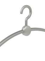 Garderobehanger - Jassenhanger - Volwassenen - 708220 - 6 Stuks - Point - Kunststof - Zilver - Zilver - 45 cm - Kledinghanger - Kleerhanger
