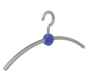 Garderobehanger - Jassenhanger - Volwassenen - 708230 - 12 Stuks - Point - Kunststof - Zilver - Blauw - 45 cm - Kledinghanger - Kleerhanger Garderobehanger - Jassenhanger - Volwassenen - 708230 - 12 Stuks - Point - Kunststof - Zilver - Blauw - 45 cm - Kledinghanger - Kleerhanger