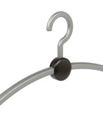 Garderobehanger - Jassenhanger - Volwassenen - 708270 - 24 Stuks - Point - Kunststof - Zilver - Zwart - 45 cm - Kledinghanger - Kleerhanger