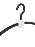 Garderobehanger - Jassenhanger - Volwassenen - 708710 - 20 Stuks - Point - Kunststof - Zwart - Wit - 45 cm - Kledinghanger - Kleerhanger
