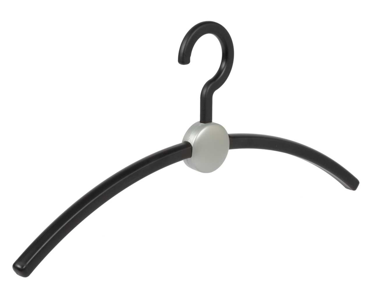 Garderobehanger - Jassenhanger - Volwassenen - 708720 - 6 Stuks - Point - Kunststof - Zwart - Zilver - 45 cm - Kledinghanger - Kleerhanger Garderobehanger - Jassenhanger - Volwassenen - 708720 - 6 Stuks - Point - Kunststof - Zwart - Zilver - 45 cm - Kledinghanger - Kleerhanger