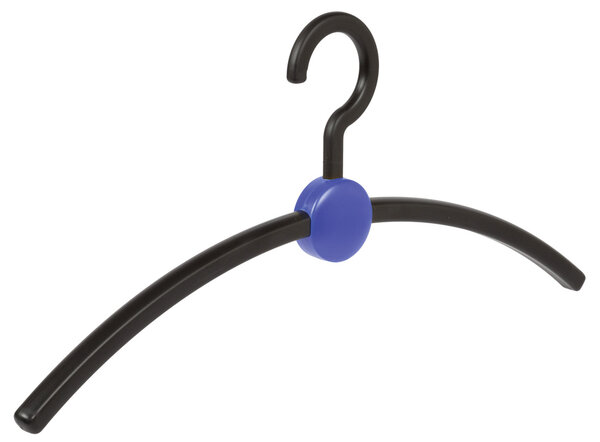 Garderobehanger - Jassenhanger - Volwassenen - 708730 - 12 Stuks - Point - Kunststof - Zwart - Blauw - 45 cm - Kledinghanger - Kleerhanger Garderobehanger - Jassenhanger - Volwassenen - 708730 - 12 Stuks - Point - Kunststof - Zwart - Blauw - 45 cm - Kledinghanger - Kleerhanger