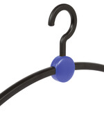 Garderobehanger - Jassenhanger - Volwassenen - 708730 - 20 Stuks - Point - Kunststof - Zwart - Blauw - 45 cm - Kledinghanger - Kleerhanger
