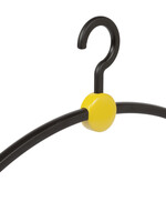 Garderobehanger - Jassenhanger - Volwassenen - 708740 - 6 Stuks - Point - Kunststof - Zwart - Geel - 45 cm - Kledinghanger - Kleerhanger