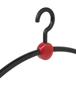 Garderobehanger - Jassenhanger - Volwassenen - 708750 - 6 Stuks - Point - Kunststof - Zwart - Rood - 45 cm - Kledinghanger - Kleerhanger