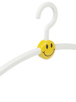 Garderobehanger - Jassenhanger - Volwassenen - 709140 - 10 Stuks - Smile - Kunststof - Wit - Geel - 45 cm - Kledinghanger - Kleerhanger