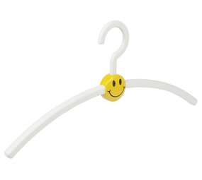 Garderobehanger - Jassenhanger - Volwassenen - 709140 - 12 Stuks - Smile - Kunststof - Wit - Geel - 45 cm - Kledinghanger - Kleerhanger Garderobehanger - Jassenhanger - Volwassenen - 709140 - 12 Stuks - Smile - Kunststof - Wit - Geel - 45 cm - Kledinghanger - Kleerhanger