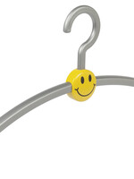 Garderobehanger - Jassenhanger - Volwassenen - 709240 - 20 Stuks - Smile - Kunststof - Zilver - Geel - 45 cm - Kledinghanger - Kleerhanger