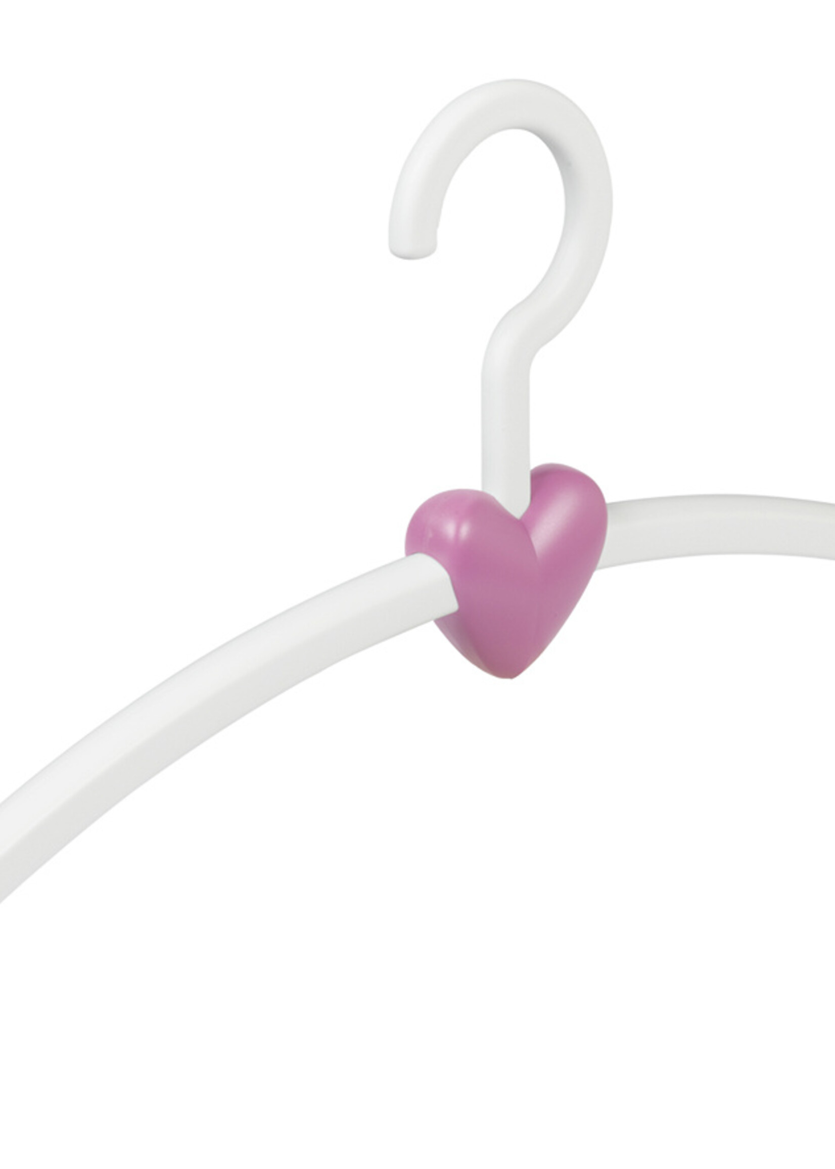 Garderobehanger - Jassenhanger - Volwassenen - 710134 - 20 Stuks - Eve - Kunststof - Wit - Roze - 45 cm - Kledinghanger - Kleerhanger