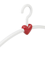 Garderobehanger - Jassenhanger - Volwassenen - 710150 - 20 Stuks - Eve - Kunststof - Wit - Rood - 45 cm - Kledinghanger - Kleerhanger