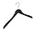 Kledinghanger - Volwassenen - 7101BA - 40 Stuks - Blousehanger - Shirthanger - Lotushout - Zwart Gelakt - Geknikt Model - Rokinkepingen - 44 cm - Kleerhanger