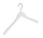 Kledinghanger - Volwassenen - 7101BA - 30 Stuks - Blousehanger - Shirthanger - Lotushout - Wit Gelakt - Geknikt Model - Rokinkepingen - 44 cm - Kleerhanger
