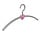 Garderobehanger - Jassenhanger - Volwassenen - 710234 - 6 Stuks - Eve - Kunststof - Zilver - Roze - 45 cm - Kledinghanger - Kleerhanger
