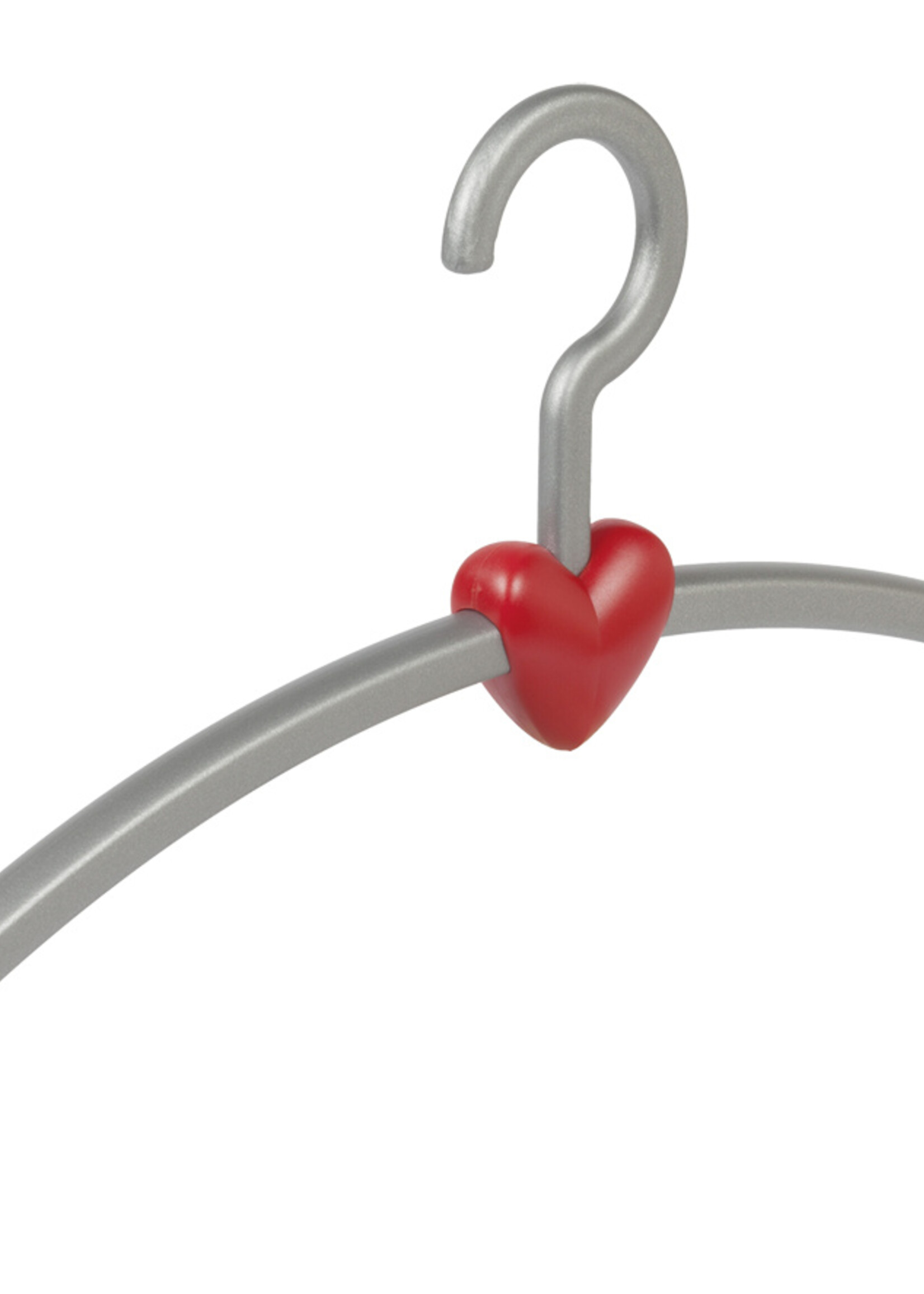 Garderobehanger - Jassenhanger - Volwassenen - 710250 - 8 Stuks - Eve - Kunststof - Zilver - Rood - 45 cm - Kledinghanger - Kleerhanger