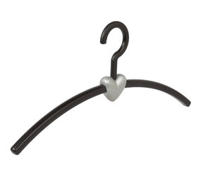 Garderobehanger - Jassenhanger - Volwassenen - 710720 - 8 Stuks - Eve - Kunststof - Zwart - Zilver - 45 cm - Kledinghanger - Kleerhanger Garderobehanger - Jassenhanger - Volwassenen - 710720 - 8 Stuks - Eve - Kunststof - Zwart - Zilver - 45 cm - Kledinghanger - Kleerhanger