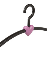 Garderobehanger - Jassenhanger - Volwassenen - 710734 - 12 Stuks - Eve - Kunststof - Zwart - Roze - 45 cm - Kledinghanger - Kleerhanger
