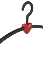 Garderobehanger - Jassenhanger - Volwassenen - 710750 - 10 Stuks - Eve - Kunststof - Zwart - Rood - 45 cm - Kledinghanger - Kleerhanger