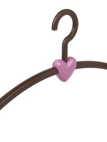 Garderobehanger - Jassenhanger - Volwassenen - 710834 - 6 Stuks - Eve - Kunststof - Bruin - Roze - 45 cm - Kledinghanger - Kleerhanger