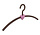 Garderobehanger - Jassenhanger - Volwassenen - 710834 - 6 Stuks - Eve - Kunststof - Bruin - Roze - 45 cm - Kledinghanger - Kleerhanger