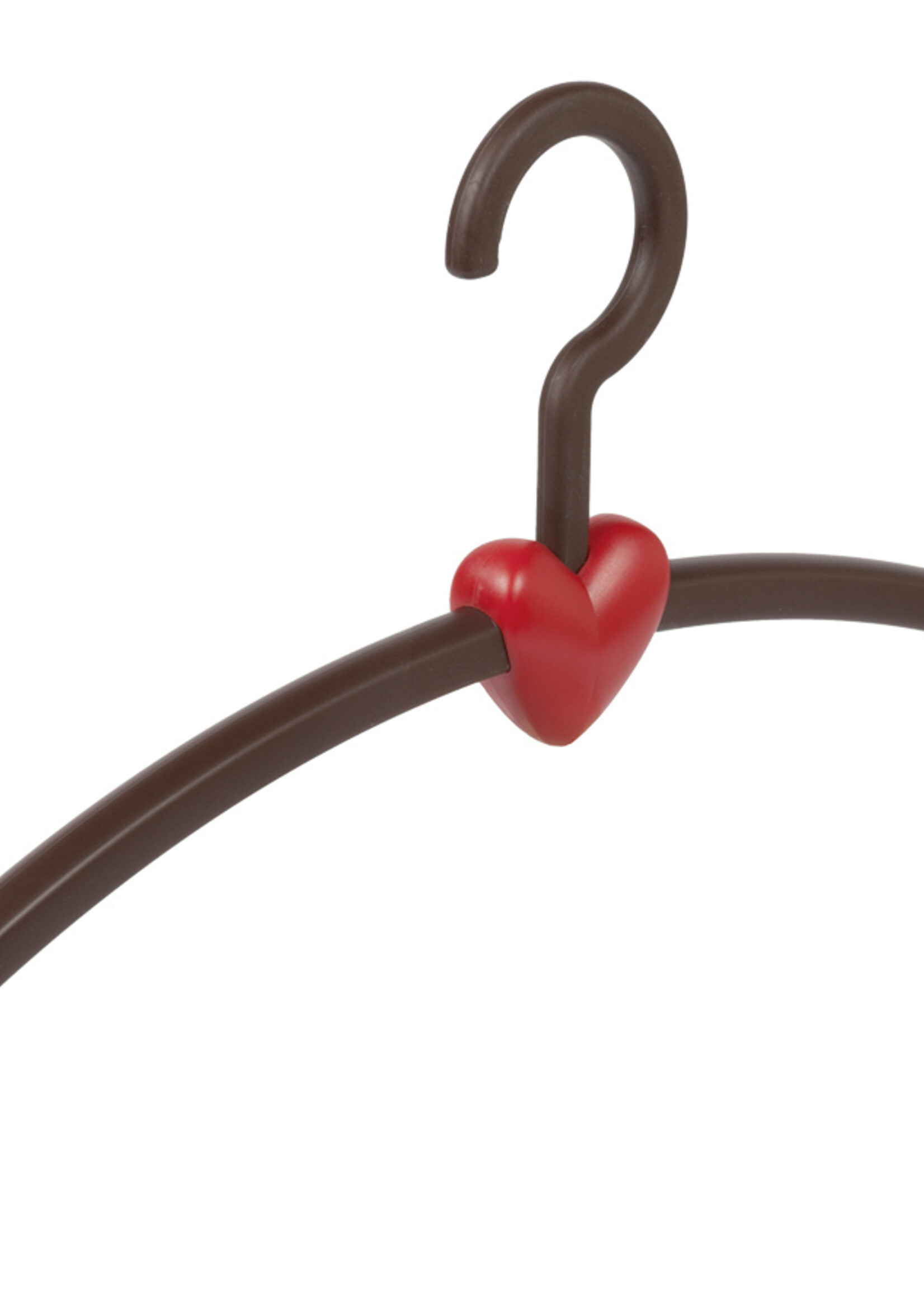 Garderobehanger - Jassenhanger - Volwassenen - 710850 - 12 Stuks - Eve - Kunststof - Bruin - Rood - 45 cm - Kledinghanger - Kleerhanger