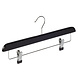 Knijperhanger - Volwassenen - 7108BA - 10 Stuks - Lotushout - Zwart Gelakt - Verschuifbare Anti-slip knijpers - 40 cm - Rokhanger - Broekhanger - Pantalonhanger Knijperhanger - Volwassenen - 7108BA - 10 Stuks - Lotushout - Zwart Gelakt - Verschuifbare Anti-slip knijpers - 40 cm - Rokhanger - Broekhanger - Pantalonhanger