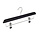 Knijperhanger - Volwassenen - 7108BA - 20 Stuks - Lotushout - Zwart Gelakt - Verschuifbare Anti-slip knijpers - 40 cm - Rokhanger - Broekhanger - Pantalonhanger