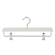 Knijperhanger - Volwassenen - 7108BA - 40 Stuks - Lotushout - Wit Gelakt - Verschuifbare Anti-slip knijpers - 40 cm - Rokhanger - Broekhanger - Pantalonhanger Knijperhanger - Volwassenen - 7108BA - 40 Stuks - Lotushout - Wit Gelakt - Verschuifbare Anti-slip knijpers - 40 cm - Rokhanger - Broekhanger - Pantalonhanger