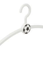 Garderobehanger - Jassenhanger - Volwassenen - 711110 - 6 Stuks - Fan - Voetbal - Kunststof - Wit - 45 cm - Kledinghanger - Kleerhanger - Voetbalhanger