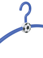 Garderobehanger - Jassenhanger - Volwassenen - 711310 - 10 Stuks - Fan - Voetbal - Kunststof - Blauw - 45 cm - Kledinghanger - Kleerhanger - Voetbalhanger