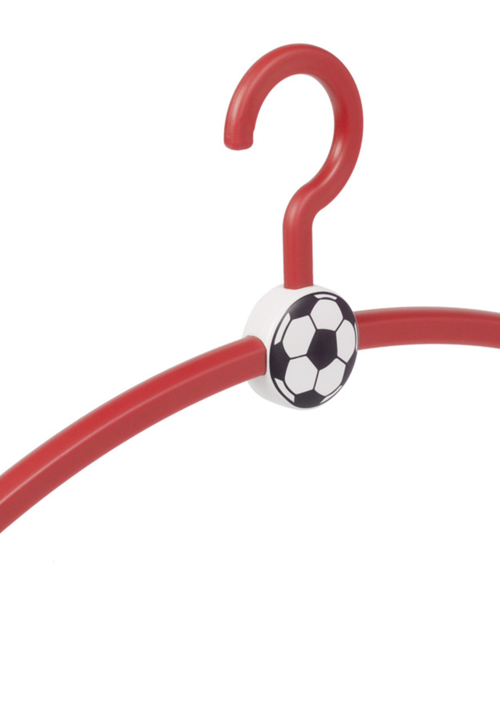 Garderobehanger - Jassenhanger - Volwassenen - 711510 - 20 Stuks - Fan - Voetbal - Kunststof - Rood - 45 cm - Kledinghanger - Kleerhanger - Voetbalhanger