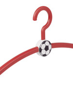 Garderobehanger - Jassenhanger - Volwassenen - 711510 - 24 Stuks - Fan - Voetbal - Kunststof - Rood - 45 cm - Kledinghanger - Kleerhanger - Voetbalhanger