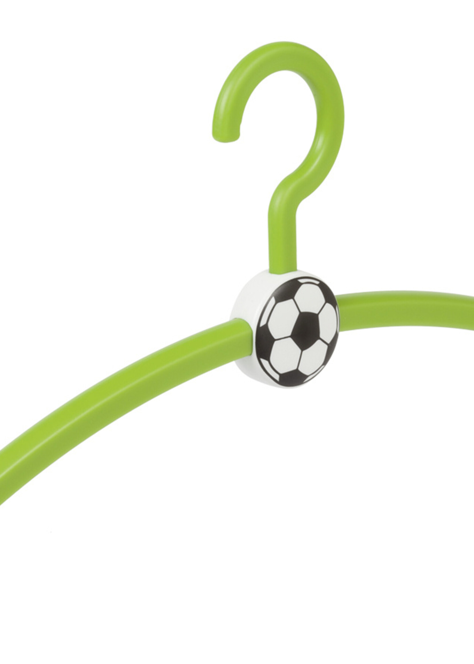Garderobehanger - Jassenhanger - Volwassenen - 711610 - 6 Stuks - Fan - Voetbal - Kunststof - Groen - 45 cm - Kledinghanger - Kleerhanger - Voetbalhanger