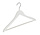 Kledinghanger - Volwassenen - 7130BA - 20 Stuks - Blousehanger - Shirthanger - Lotushout - Wit Gelakt - Geknikt Model - Anti-slip Broeklat - 44 cm - Kleerhanger