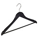 Kledinghanger - Volwassenen - 7131BA - 10 Stuks - Blousehanger - Shirthanger - Lotushout - Zwart Gelakt - Geknikt Model - Rokinkepingen en Anti-slip Broeklat - 44 cm - Kleerhanger Kledinghanger - Volwassenen - 7131BA - 10 Stuks - Blousehanger - Shirthanger - Lotushout - Zwart Gelakt - Geknikt Model - Rokinkepingen en Anti-slip Broeklat - 44 cm - Kleerhanger