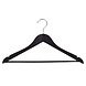 Kledinghanger - Volwassenen - 7131BA - 10 Stuks - Blousehanger - Shirthanger - Lotushout - Zwart Gelakt - Geknikt Model - Rokinkepingen en Anti-slip Broeklat - 44 cm - Kleerhanger Kledinghanger - Volwassenen - 7131BA - 10 Stuks - Blousehanger - Shirthanger - Lotushout - Zwart Gelakt - Geknikt Model - Rokinkepingen en Anti-slip Broeklat - 44 cm - Kleerhanger