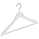 Kledinghanger - Volwassenen - 7131BA - 50 Stuks - Blousehanger - Shirthanger - Lotushout - Wit Gelakt - Geknikt Model - Rokinkepingen en Anti-slip Broeklat - 44 cm - Kleerhanger Kledinghanger - Volwassenen - 7131BA - 50 Stuks - Blousehanger - Shirthanger - Lotushout - Wit Gelakt - Geknikt Model - Rokinkepingen en Anti-slip Broeklat - 44 cm - Kleerhanger