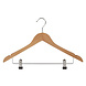 Kledinghanger - Volwassenen - 7135BA - 10 Stuks - Blousehanger - Shirthanger - Lotushout - Naturel Gelakt - Geknikt Model - Rokinkepingen en Anti-slip Knijpers - 44 cm - Kleerhanger Kledinghanger - Volwassenen - 7135BA - 10 Stuks - Blousehanger - Shirthanger - Lotushout - Naturel Gelakt - Geknikt Model - Rokinkepingen en Anti-slip Knijpers - 44 cm - Kleerhanger