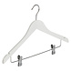 Kledinghanger - Volwassenen - 7135BA - 20 Stuks - Blousehanger - Shirthanger - Lotushout - Wit Gelakt - Geknikt Model - Rokinkepingen en Anti-slip Knijpers - 44 cm - Kleerhanger Kledinghanger - Volwassenen - 7135BA - 20 Stuks - Blousehanger - Shirthanger - Lotushout - Wit Gelakt - Geknikt Model - Rokinkepingen en Anti-slip Knijpers - 44 cm - Kleerhanger