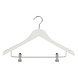Kledinghanger - Volwassenen - 7135BA - 20 Stuks - Blousehanger - Shirthanger - Lotushout - Wit Gelakt - Geknikt Model - Rokinkepingen en Anti-slip Knijpers - 44 cm - Kleerhanger Kledinghanger - Volwassenen - 7135BA - 20 Stuks - Blousehanger - Shirthanger - Lotushout - Wit Gelakt - Geknikt Model - Rokinkepingen en Anti-slip Knijpers - 44 cm - Kleerhanger