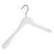 Mantelhanger - Kostuumhanger - Jassenhanger - Volwassenen - 7244BA - 12 Stuks - Lotushout - Wit Gelakt - Schouderverbreding 3 cm - 41 cm - Kledinghanger - Kleerhanger Mantelhanger - Kostuumhanger - Jassenhanger - Volwassenen - 7244BA - 12 Stuks - Lotushout - Wit Gelakt - Schouderverbreding 3 cm - 41 cm - Kledinghanger - Kleerhanger