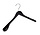Mantelhanger - Kostuumhanger - Jassenhanger - Volwassenen - 7245BA - 10 Stuks - Lotushout - Zwart Gelakt - Schouderverbreding 4,5 cm - 44 cm - Kledinghanger - Kleerhanger