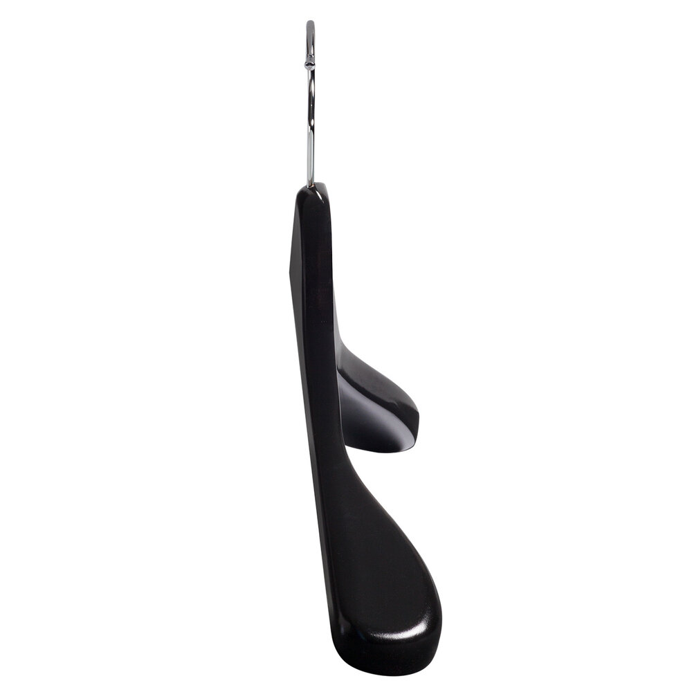 Mantelhanger - Kostuumhanger - Jassenhanger - Volwassenen - 7245BA - 12 Stuks - Lotushout - Zwart Gelakt - Schouderverbreding 4,5 cm - 44 cm - Kledinghanger - Kleerhanger