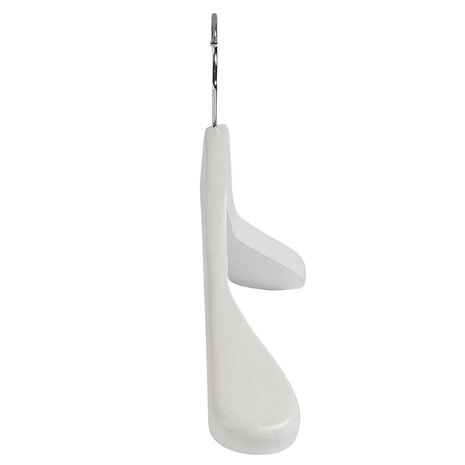 Mantelhanger - Kostuumhanger - Jassenhanger - Volwassenen - 7246BA - 6 Stuks - Lotushout - Wit Gelakt - Schouderverbreding 6 cm - 44 cm - Kledinghanger - Kleerhanger