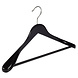 Mantelhanger - Kostuumhanger - Jassenhanger - Volwassenen - 7255BA - 24 Stuks - Lotushout - Zwart Gelakt - Schouderverbreding 4,5 cm - Anti-slip Broeklat - 44 cm - Kledinghanger - Kleerhanger Mantelhanger - Kostuumhanger - Jassenhanger - Volwassenen - 7255BA - 24 Stuks - Lotushout - Zwart Gelakt - Schouderverbreding 4,5 cm - Anti-slip Broeklat - 44 cm - Kledinghanger - Kleerhanger